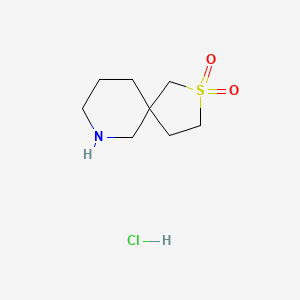 molecular formula C8H16ClNO2S B1653703 2-Thia-7-azaspiro[4.5]decane 2,2-dioxide hydrochloride CAS No. 1909306-48-4