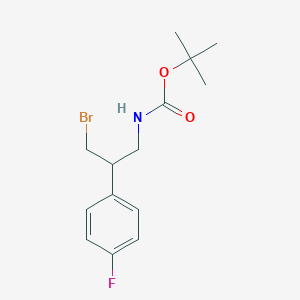 B1653710 tert-butyl N-[3-bromo-2-(4-fluorophenyl)propyl]carbamate CAS No. 1909317-22-1