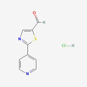 molecular formula C9H7ClN2OS B1653715 2-(Pyridin-4-yl)-1,3-thiazole-5-carbaldehyde hydrochloride CAS No. 1909327-51-0