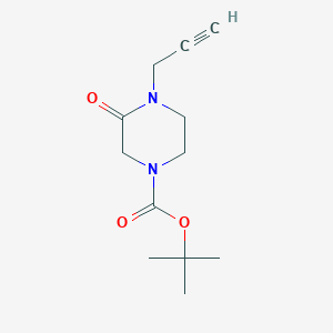 molecular formula C12H18N2O3 B1653721 叔丁基 3-氧代-4-(丙-2-炔-1-基)哌嗪-1-羧酸酯 CAS No. 1909337-12-7