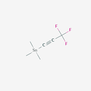 molecular formula C6H9F3Sn B1653724 Stannane, trimethyl(3,3,3-trifluoro-1-propynyl)- CAS No. 19097-32-6