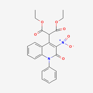 molecular formula C22H20N2O7 B1653749 Diethyl 2-(3-nitro-2-oxo-1-phenylquinolin-4-yl)propanedioate CAS No. 193673-41-5