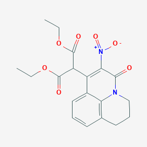 molecular formula C19H20N2O7 B1653750 Diethyl 2-(3-nitro-2-oxo-1-azatricyclo[7.3.1.05,13]trideca-3,5,7,9(13)-tetraen-4-yl)propanedioate CAS No. 193673-42-6
