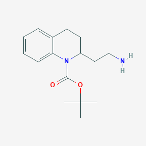 molecular formula C16H24N2O2 B1653792 Tert-butyl 2-(2-aminoethyl)-1,2,3,4-tetrahydroquinoline-1-carboxylate CAS No. 1955523-55-3