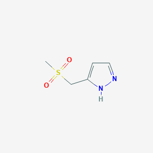 molecular formula C5H8N2O2S B1653803 5-(methylsulfonylmethyl)-1H-pyrazole CAS No. 1956365-20-0