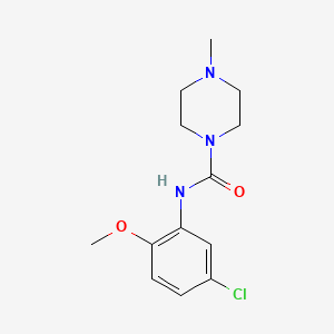 molecular formula C13H18ClN3O2 B1653818 N-(5-chloro-2-methoxyphenyl)-4-methylpiperazine-1-carboxamide CAS No. 196866-39-4