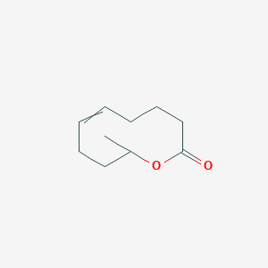 molecular formula C10H16O2 B165384 10-Methyl-3,4,5,8,9,10-hexahydro-2H-oxecin-2-one CAS No. 136230-43-8