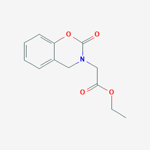 molecular formula C12H13NO4 B1653858 Ethyl 2-oxo-2H-1,3-benzoxazine-3(4H)-acetate CAS No. 20068-41-1