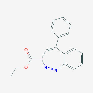 molecular formula C18H16N2O2 B165386 5-Phenyl-3H-1,2-benzodiazepine-3-carboxylic acid ethyl ester CAS No. 126580-17-4