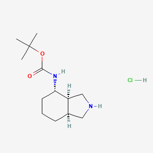 molecular formula C13H25ClN2O2 B1653864 tert-butyl rac-(3aR,4S,7aS)-octahydro-1H-isoindol-4-ylcarbamate hydrochloride CAS No. 2008714-58-5