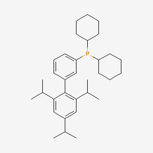 molecular formula C33H49P B1653867 Dicyclohexyl(2',4',6'-triisopropyl-[1,1'-biphenyl]-3-yl)phosphine CAS No. 2010955-39-0