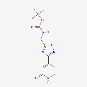 Tert-butyl ((3-(2-oxo-1,2-dihydropyridin-4-yl)-1,2,4-oxadiazol-5-yl)methyl)carbamate