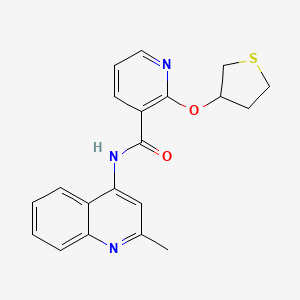 N-(2-methylquinolin-4-yl)-2-((tetrahydrothiophen-3-yl)oxy)nicotinamide