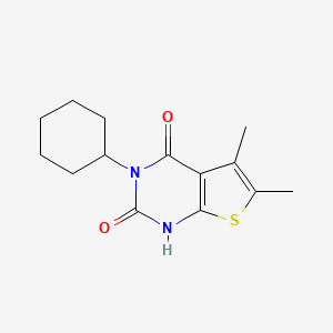 Thieno(2,3-d)pyrimidine-2,4(1H,3H)-dione, 3-cyclohexyl-5,6-dimethyl-