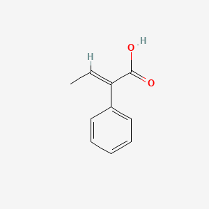 molecular formula C10H10O2 B1653907 (E)-2-phenylbut-2-enoic acid CAS No. 20432-26-2