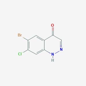 molecular formula C8H4BrClN2O B1653949 6-Bromo-7-chloro-cinnolin-4-ol CAS No. 2065250-60-2