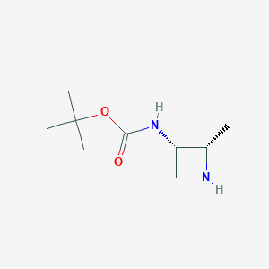 molecular formula C9H18N2O2 B1653952 tert-butyl N-[cis-2-methylazetidin-3-yl]carbamate CAS No. 2068137-90-4