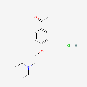 molecular formula C15H24ClNO2 B1653978 Propiophenone, 4'-(2-(diethylamino)ethoxy)-, hydrochloride CAS No. 20809-16-9