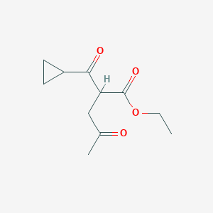 molecular formula C11H16O4 B1654022 Ethyl 2-cyclopropanecarbonyl-4-oxopentanoate CAS No. 2095410-76-5