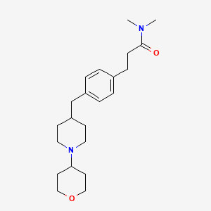 molecular formula C22H34N2O2 B1654030 N,N-dimethyl-3-{4-[(1-tetrahydro-2H-pyran-4-yl-4-piperidyl)methyl]phenyl}propanamide CAS No. 2096110-85-7