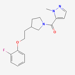 {3-[2-(2-fluorophenoxy)ethyl]-1-pyrrolidinyl}(1-methyl-1H-pyrazol-5-yl)methanone