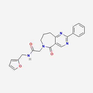 N-(2-furylmethyl)-2-(5-oxo-2-phenyl-5,7,8,9-tetrahydro-6H-pyrimido[5,4-c]azepin-6-yl)acetamide