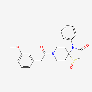 8-[2-(3-Methoxyphenyl)acetyl]-4-phenyl-1lambda-thia-4,8-diazaspiro[4.5]decane-1,3-dione