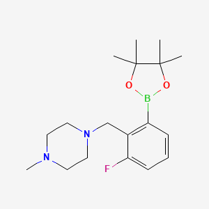 1-(2-Fluoro-6-(4,4,5,5-tetramethyl-1,3,2-dioxaborolan-2-yl)benzyl)-4-methylpiperazine