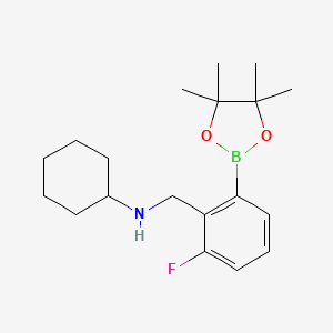 N-[[2-Fluoro-6-(4,4,5,5-tetramethyl-1,3,2-dioxaborolan-2-yl)phenyl]methyl]cyclohexanamine