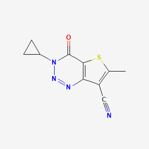 3-Cyclopropyl-6-methyl-4-oxothieno[3,2-d]triazine-7-carbonitrile