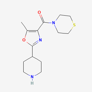 (5-Methyl-2-piperidin-4-yl-1,3-oxazol-4-yl)-thiomorpholin-4-ylmethanone