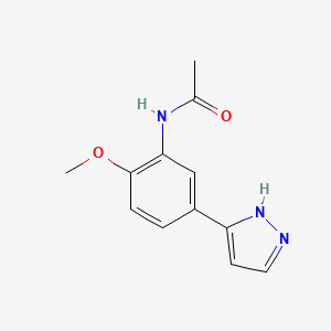 N-[2-Methoxy-5-(1H-pyrazol-5-yl)phenyl]acetamide