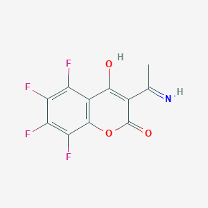 2H-1-Benzopyran-2-one, 5,6,7,8-tetrafluoro-4-hydroxy-3-(1-iminoethyl)-