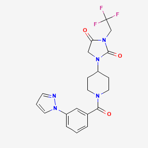 1-{1-[3-(1H-pyrazol-1-yl)benzoyl]piperidin-4-yl}-3-(2,2,2-trifluoroethyl)imidazolidine-2,4-dione
