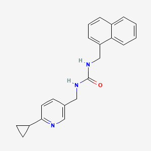 3-[(6-Cyclopropylpyridin-3-yl)methyl]-1-[(naphthalen-1-yl)methyl]urea