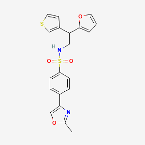 N-[2-(furan-2-yl)-2-(thiophen-3-yl)ethyl]-4-(2-methyl-1,3-oxazol-4-yl)benzene-1-sulfonamide