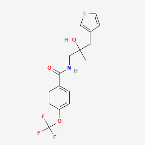 N-{2-hydroxy-2-[(thiophen-3-yl)methyl]propyl}-4-(trifluoromethoxy)benzamide