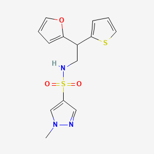 N-[2-(furan-2-yl)-2-(thiophen-2-yl)ethyl]-1-methyl-1H-pyrazole-4-sulfonamide