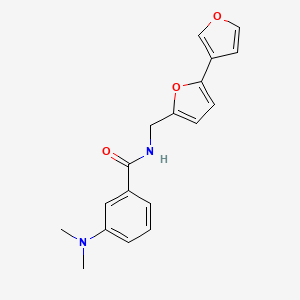 molecular formula C18H18N2O3 B1654082 N-({[2,3'-bifuran]-5-yl}methyl)-3-(dimethylamino)benzamide CAS No. 2097936-96-2