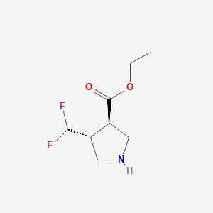 Ethyl (3R,4R)-4-(difluoromethyl)pyrrolidine-3-carboxylate