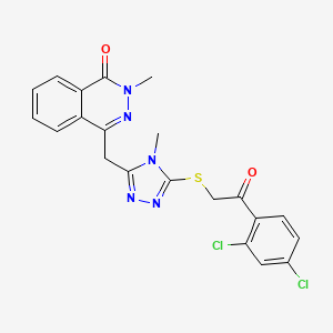4-[[5-[2-(2,4-Dichlorophenyl)-2-oxoethyl]sulfanyl-4-methyl-1,2,4-triazol-3-yl]methyl]-2-methylphthalazin-1-one