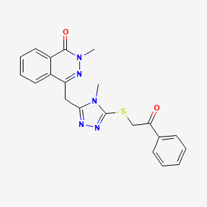 2-Methyl-4-[(4-methyl-5-phenacylsulfanyl-1,2,4-triazol-3-yl)methyl]phthalazin-1-one