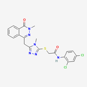 N-(2,4-dichlorophenyl)-2-[[4-methyl-5-[(3-methyl-4-oxophthalazin-1-yl)methyl]-1,2,4-triazol-3-yl]sulfanyl]acetamide