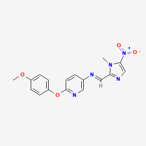 N-[6-(4-methoxyphenoxy)pyridin-3-yl]-1-(1-methyl-5-nitroimidazol-2-yl)methanimine