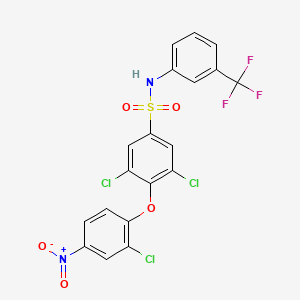 3,5-dichloro-4-(2-chloro-4-nitrophenoxy)-N-[3-(trifluoromethyl)phenyl]benzenesulfonamide