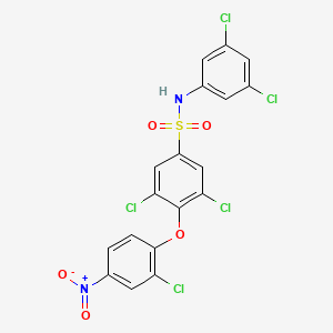 3,5-dichloro-4-(2-chloro-4-nitrophenoxy)-N-(3,5-dichlorophenyl)benzenesulfonamide