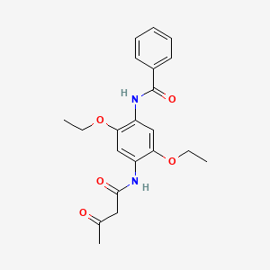 molecular formula C21H24N2O5 B1654120 Benzamide, N-[4-[(1,3-dioxobutyl)amino]-2,5-diethoxyphenyl]- CAS No. 21073-87-0