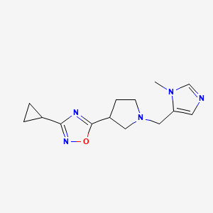 3-Cyclopropyl-5-[1-[(3-methylimidazol-4-yl)methyl]pyrrolidin-3-yl]-1,2,4-oxadiazole