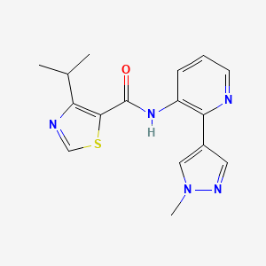 N-[2-(1-Methylpyrazol-4-yl)pyridin-3-yl]-4-propan-2-yl-1,3-thiazole-5-carboxamide
