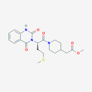 Methyl 2-[1-[(2S)-2-(2,4-dioxo-1H-quinazolin-3-yl)-4-methylsulfanylbutanoyl]piperidin-4-yl]acetate